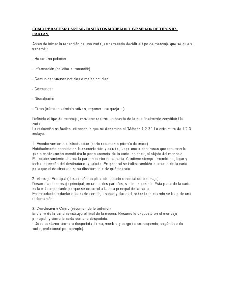 Como Redactar Cartas Marketing Lectura Proceso
