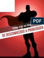 Dinheiro Atraves BLOG Livro x Desconhecido a Problogger x