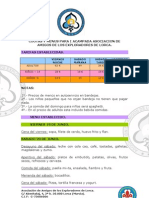 Cuotas y Menus Acampada