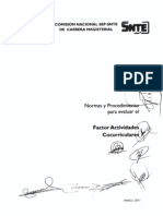 Normas y Procedimiento Factor Actividades Cocurriculares-2011