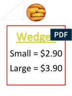 Price Sign Wedges