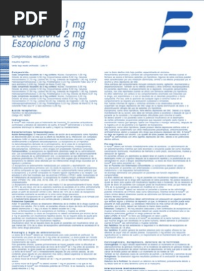 Eszopiclona Sin Receta