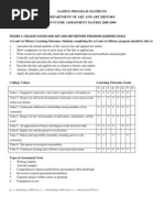 Sample Program Matrices Department of Art and Art History Outcome Assessment Matrix 2008-2009