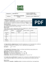 Guia de Ejercicios Preparacion Prueba de Algebra