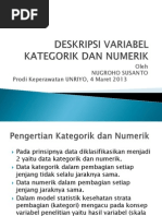 Download Deskripsi Variabel Kategorik Dan Numerik1 by Wenny Wijaya SN162851435 doc pdf