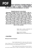 Relatório Marco Civil da Internet - Deputado Alessandro Molon