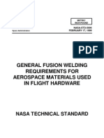 General Fusion Welding Requirements for Aerospace Material Used in Flight Hardware NASA 1999