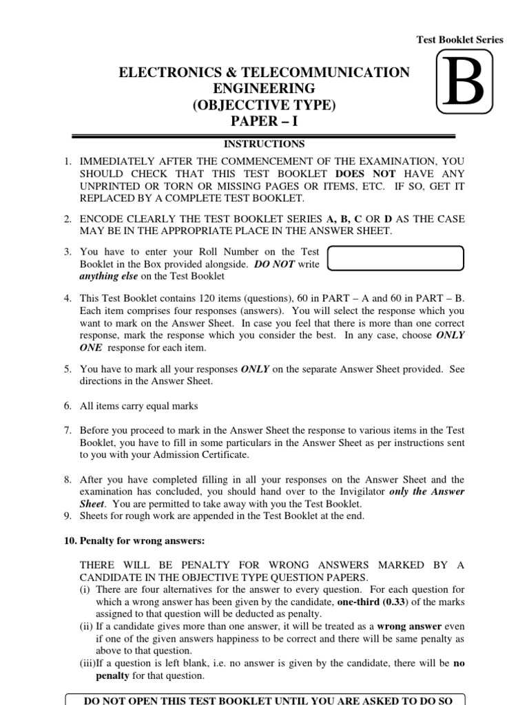 ECE IES2013objective Paper 1 | PDF