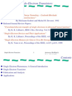 Single-Electron Transistors 2003