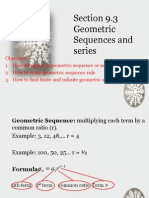 Section 9.3 Geometric Sequences and Series