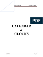 Calender and Clocks