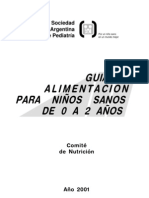 guia de alimentacion del niño de 0 a 2 años SAP