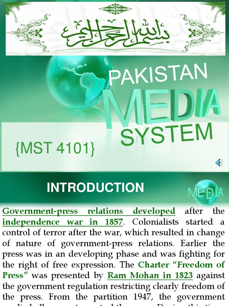 GOVERNMENT PRESS RELATIONS Freedom Of The Press Journalism