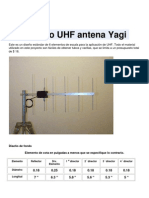 6 Elemento UHF Antena Yagi