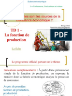 TD 1 - La Fonction de La Production