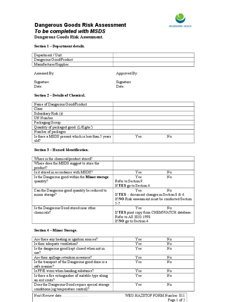 Dangerous Goods Risk Assess PDF Litre Dangerous Goods
