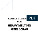 Sample Melting Steel Scrap Contract
