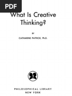 Catharine Patrick - What is Creative Thinking (1955)