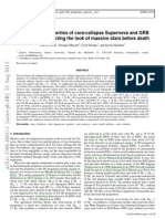 Fundamental properties of core collapse supernovas