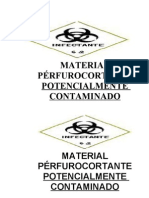 MATERIAL PÉRFUROCORTANTE POTENCIALMENTE CONTAMINADO