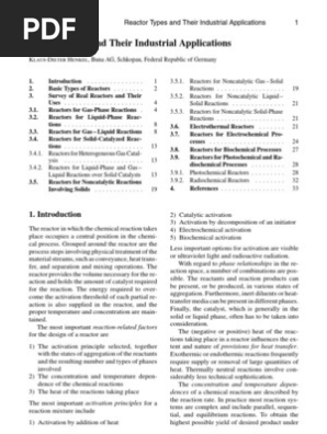 Reactor Types and Their Industrial Applications