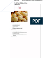 Pão de Queijo Polvilho Azedo Comida e Receitas PDF