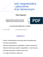 Aktywność Magnetosfery I Zaburzenia W Wietrze Słonecznym