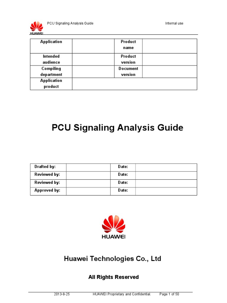 Huawei PCU Signaling Analysis Guide | PDF | General Packet Radio ...