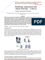 Pollution Monitoring Using Sensors and Wireless Sensor Networks: A Survey