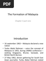 Formation of Malaysia