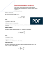 Velocidades Del Agua y Formulas de Calculo