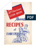 The All American Cook Book: Favorite Recipes of Famous Persons. 1954