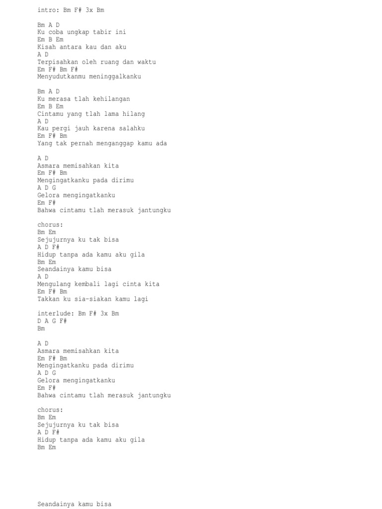 Firman Kehilangan Chord Pdf