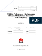 WCDMA KPI Definition Manual