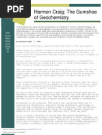 Harmon Craig: Gumshoe of Geochemistry