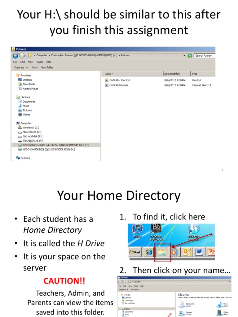 Organizing Your Home Directory on H Drive | PDF | Career & Growth ...