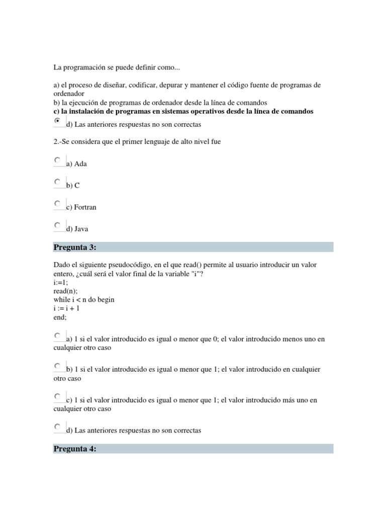 Examen C++ | PDF | Lenguaje de programación | Programa de computadora