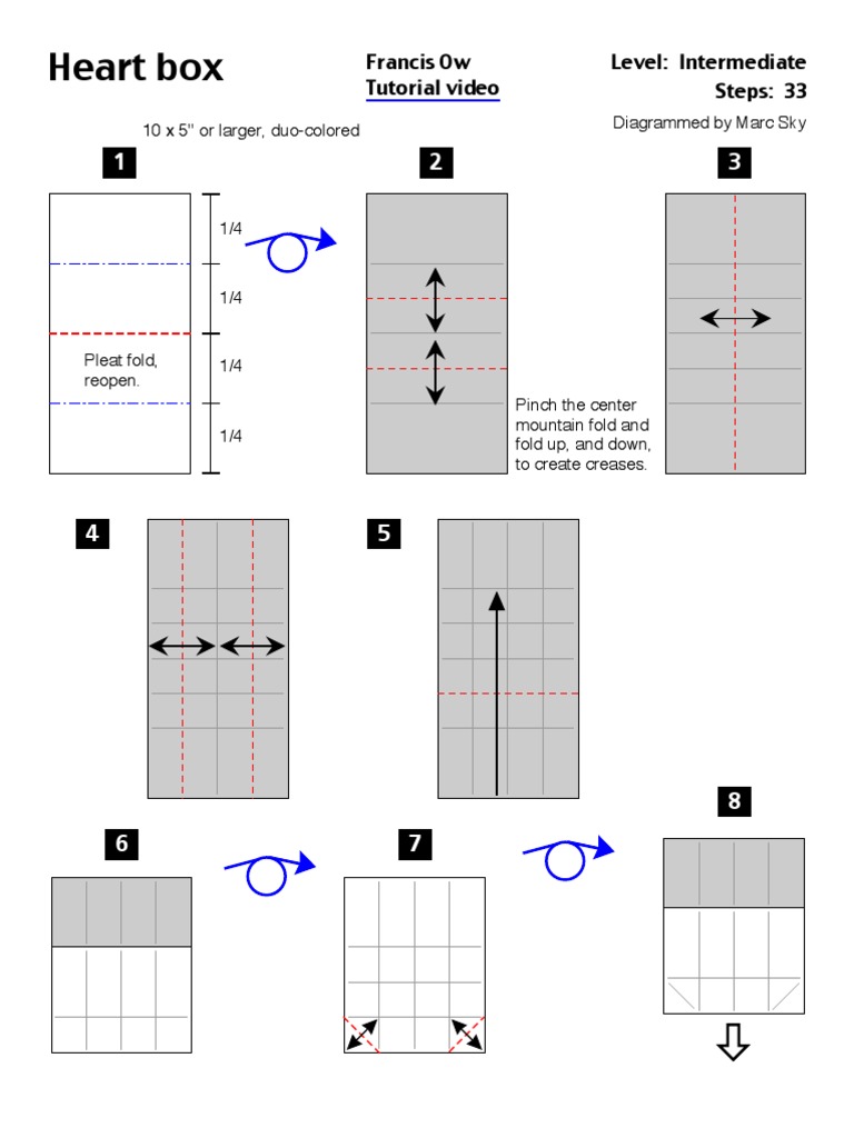 Heart Box: Steps: 33 Francis Ow Level: Intermediate Tutorial Video | PDF