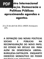 Encontro Internacional Participação, Democracia e Políticas Públicas