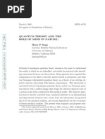 Download Quantum Theory and the Role of Mind in Natureby Henry PStapp WWWOLOSCIENCECOM by Fausto Intilla SN16300799 doc pdf