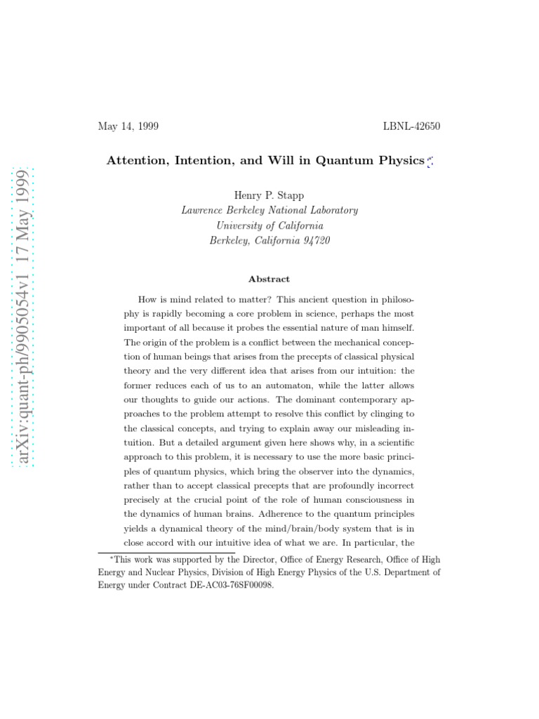 Quantum Physics and Consciousness Dynamics | PDF | Quantum Mechanics ...