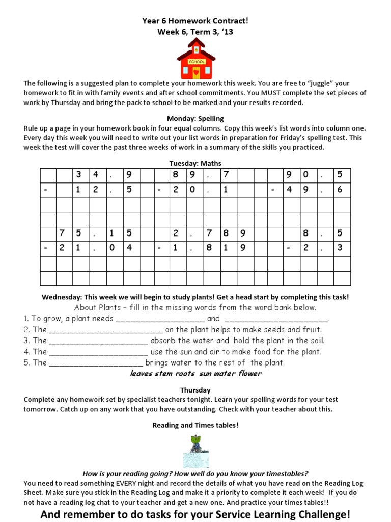 Homework Contract | PDF