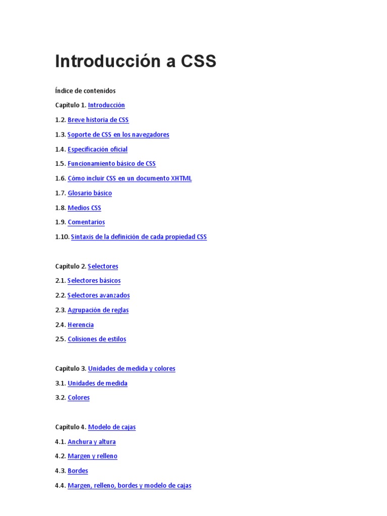 Manual Introduccion a CSS HTML Hojas de estilo en cascada
