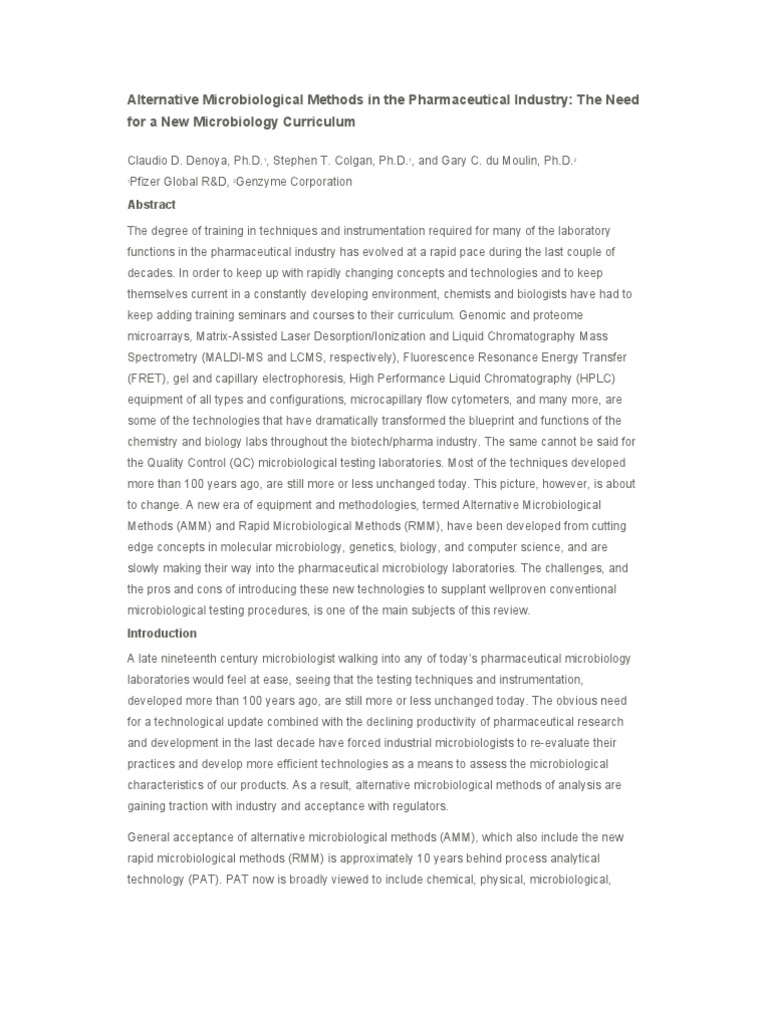 Advancing Microbiology in Pharma | PDF | Dna Sequencing | Microbiology