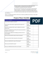 Project Management Propose Checklist