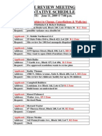 2009-06-11 Site Review Agenda