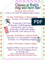 Adult Dance Classes 2013-14