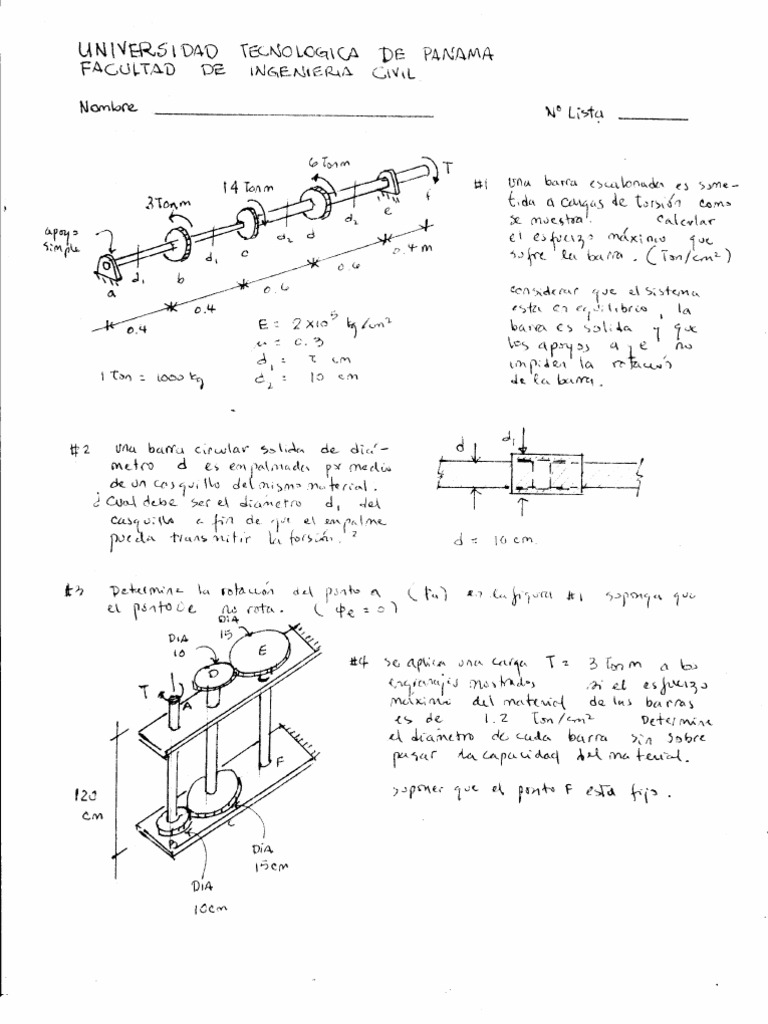 Mecanica de Cuerpos Deformables - Tema Torsion | PDF | Mecánica de ...