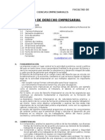Sílabo de Derecho Empresarial 2013-I