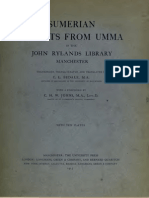 C. L. (Charles Lees) Bedale - 1879-1919 - Sumerian Tablets From Umma - in The John Rylands Library - Manchester